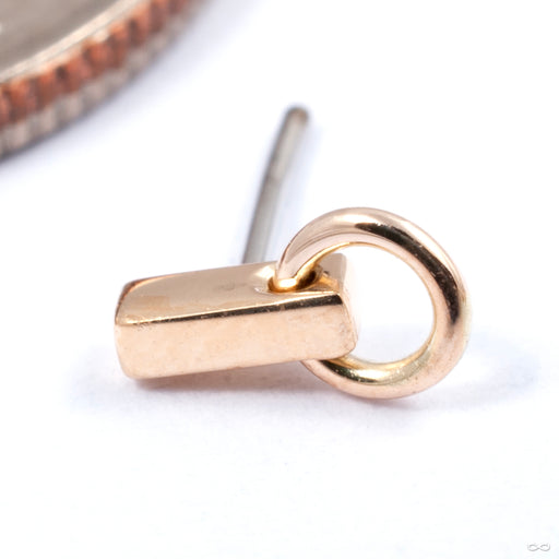 Bar and Hoop Press-fit End in Gold from Mettle and Silver in yellow gold