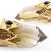 Citrine and Black Obsidian Dangles with Brass Saddle Spreaders from Diablo Organics