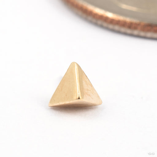 Crux Press-fit End in Gold from Sacred Symbols in yellow gold