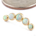 Curved Gem Cluster Press-fit End in Gold from Anatometal with white opal