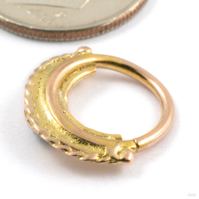 Dodge City Seam Ring in Gold from High Noon Handmade in yellow gold back view