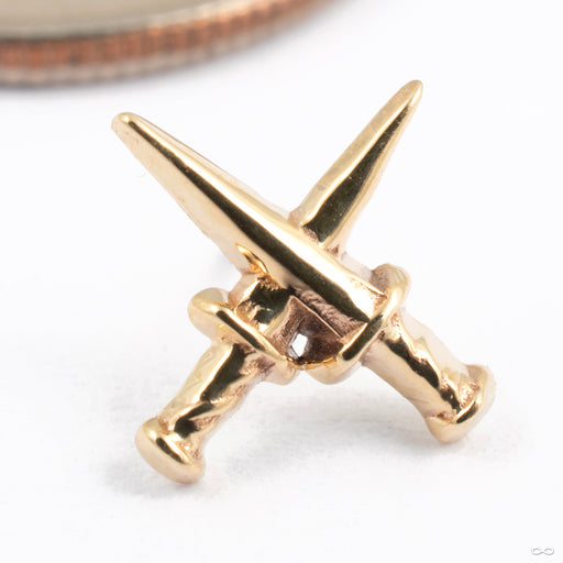 Duel Press-fit End in Gold from Sacred Symbols in yellow gold