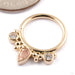 Eden Pear Seam Ring in Gold from BVLA in 14k Yellow Gold with Oregon Sunstone and Clear CZ