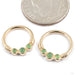 Faraway Seam Ring in Gold from BVLA in 14k Yellow Gold with Chrysoprase in assorted sizes