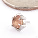 Illuminate Press-fit End in 14k White Gold with Sunstones from Maya Jewelry