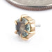 Illuminate Press-fit End in 14k Yellow Gold with Light Blue Zircon from Maya Jewelry