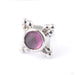 Mini Kandy Press-fit End in Gold from BVLA in 14k White Gold with Sandblasted Rhodolite
