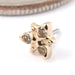 Neo Press-fit End in Gold from Tether Jewelry in 14k Yellow Gold with White Topaz