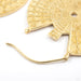 Parallel Wave Earrings from Namaste Nomadas in yellow brass open view