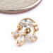 Stargazer Press-fit End in 14k Yellow Gold with Clear CZ from Maya Jewelry