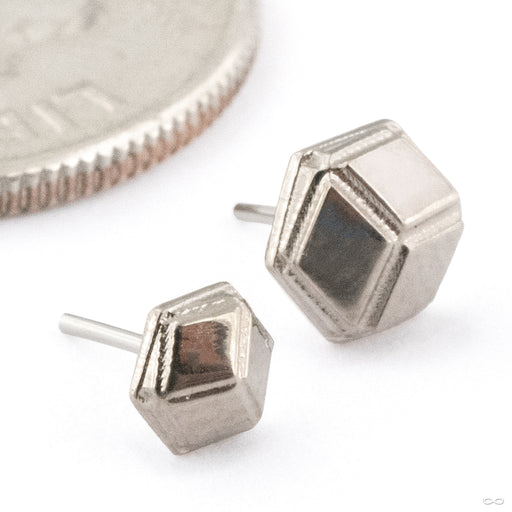Tadbit Press-fit End in 14k White Gold from Regalia in assorted sizes
