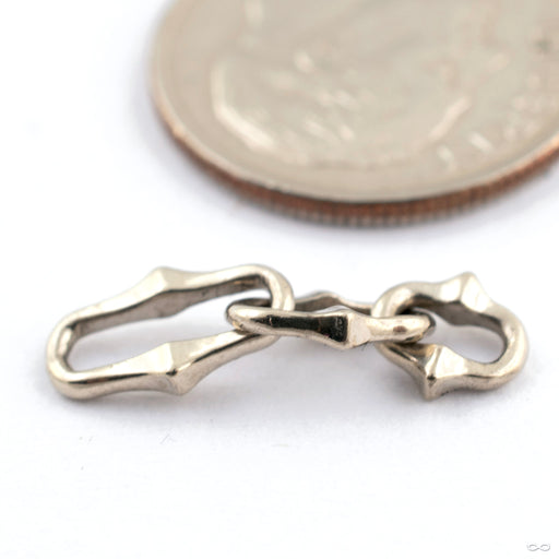 Three Link Chain Charm in Gold from Regalia in white gold