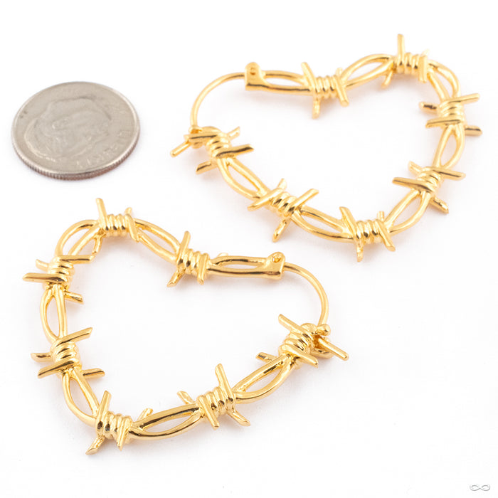 Tough Love Earring in Yellow-gold-plated Brass from Maya Jewelry