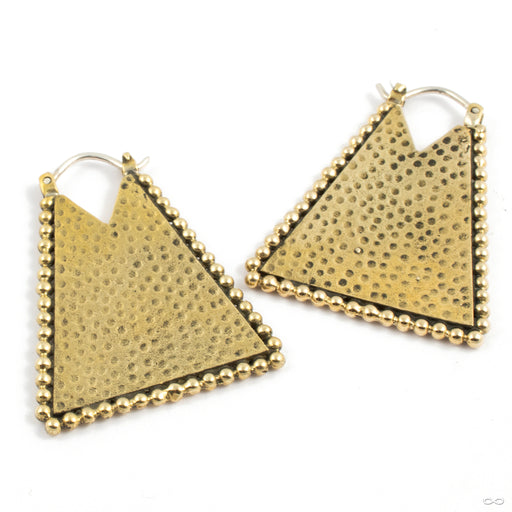 Triforce Earrings from Oracle in yellow brass 