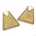 Triforce Earrings from Oracle in yellow brass 