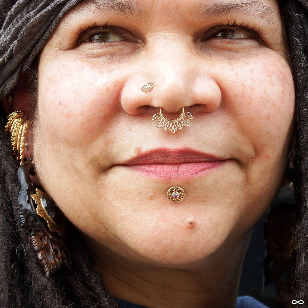 Labret piercing by Robert