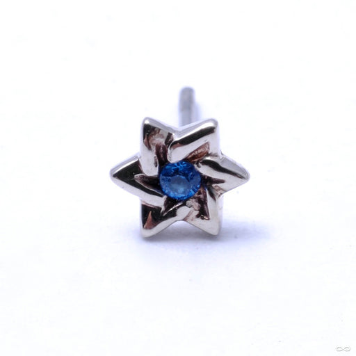 Star of David Press-fit End in Gold from LeRoi in Medium Blue