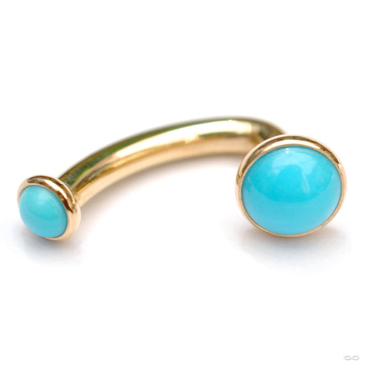 Classic Cups J-curve in Yellow Gold with Turquoise from BVLA