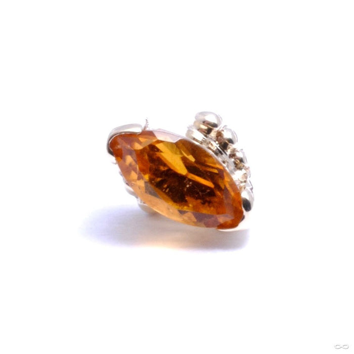 Beaded Marquise Press-fit End in Gold from BVLA with Citrine