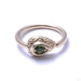 Nanda Pear Fixed Bead Ring in Gold from BVLA with Tsavorite