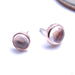 Bezel-set Cabochon Press-fit End in Gold from BVLA with rose quartz