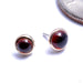Bezel-set Cabochon Press-fit End in Gold from BVLA with garnet