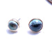 Bezel-set Cabochon Press-fit End in Gold from BVLA with swiss blue topaz