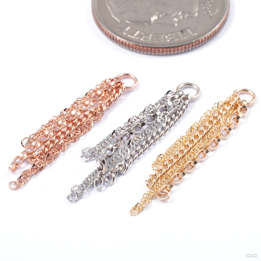 Bit O Texture Tassel Charm in Gold from Hialeah in various materials