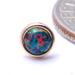 Bezel-set Cabochon Press-fit End in Gold from BVLA with black opal
