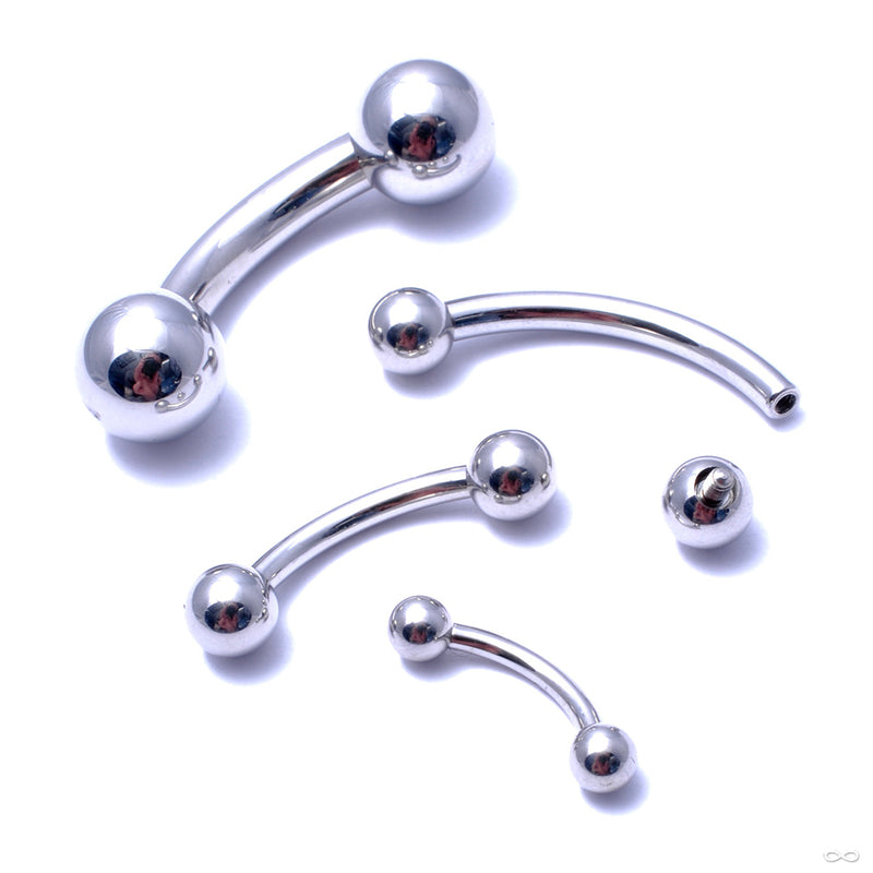Curved Threaded Barbell Shaft in Stainless Steel from Industrial Strength