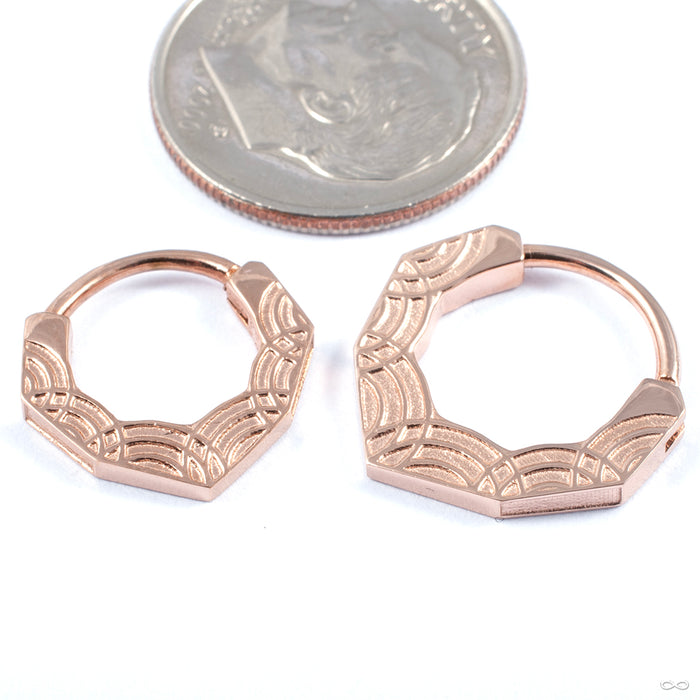 Erte Clicker from Tether Jewelry in rose gold in various sizes