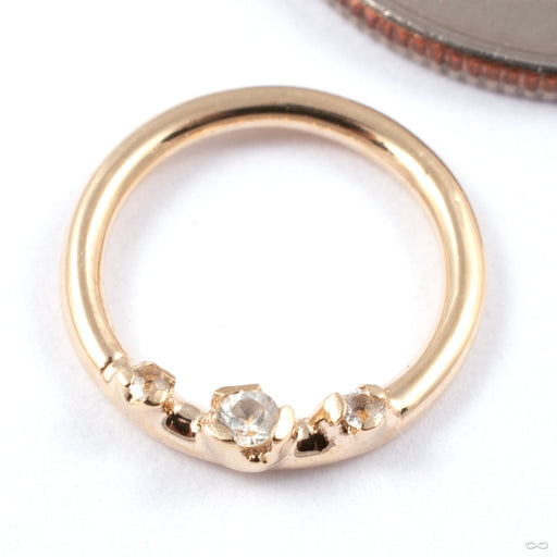 Everythingness Seam Ring in Gold from Pupil Hall in yellow gold with white sapphire
