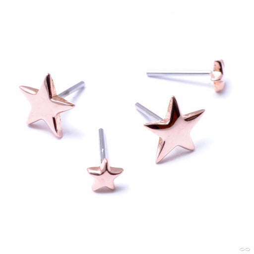Flat Star Press-fit End in Gold from LeRoi in rose gold