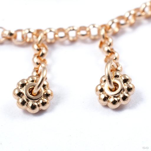 Flower Child Chain in Gold from Hialeah yellow gold detail