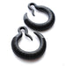 Ibex Hoops from Gorilla Glass in Black with Fine Groove