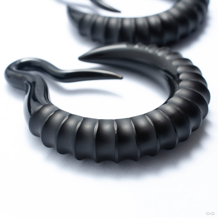 Ibex Hoops from Gorilla Glass in black with medium groove