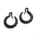Ibex Hoops from Gorilla Glass in black with wide groove