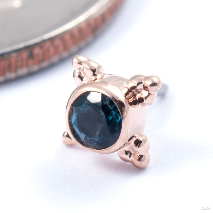 Mini Kandy Press-fit End in Gold from BVLA in rose gold with london blue topaz