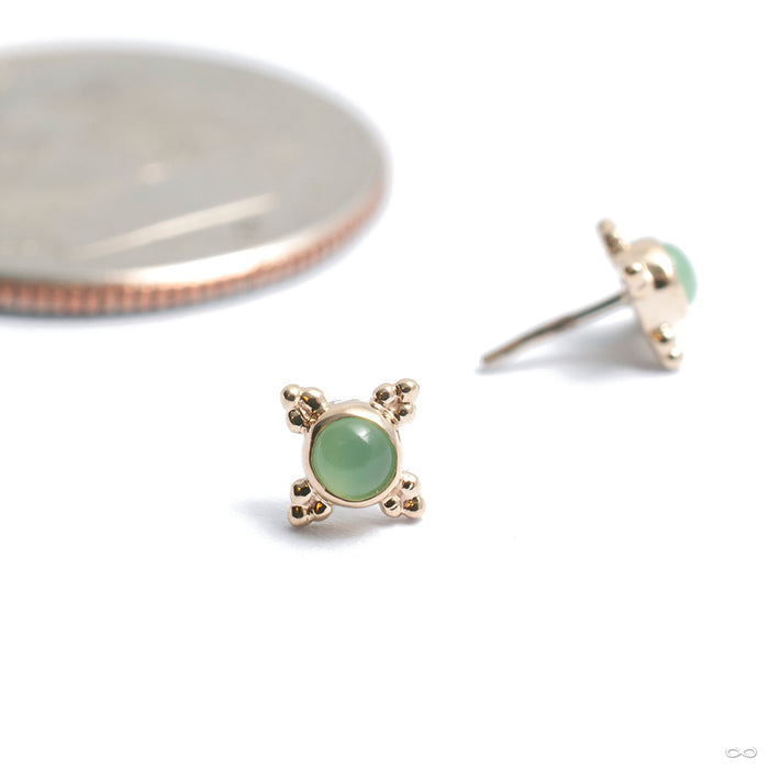 Mini Kandy Press-fit End in Gold from BVLA with chrysoprase