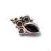 Mini Marquise Sarai Press-fit End in Gold from BVLA in Garnet & Champagne CZ