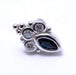Mini Marquise Sarai Press-fit End in Gold from BVLA with London Blue Topaz & Clear CZ