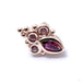 Mini Marquise Sarai Press-fit End in Gold from BVLA with Rhodolite & Champagne Sapphire