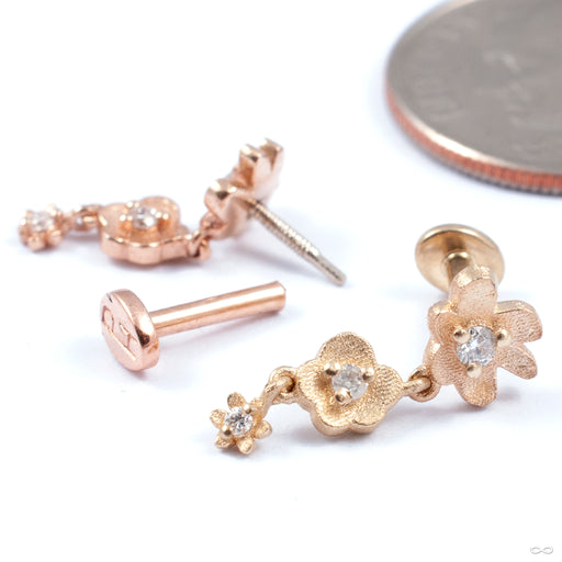 Oopsie Daisy Threaded Stud in Gold from Pupil Hall in various materials