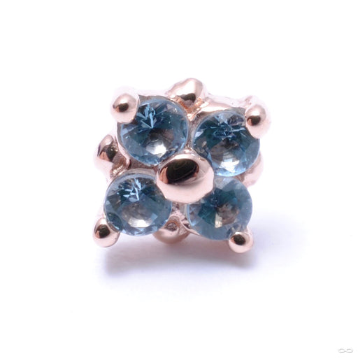 Reema Press-fit End in Gold from BVLA with Swiss Blue Topaz