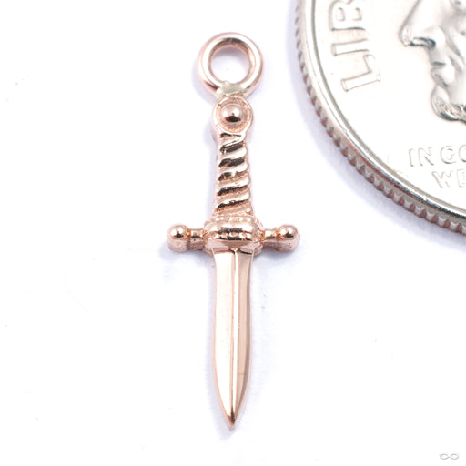 Slasher Dagger Charm in Gold from BVLA in rose gold
