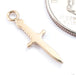 Slasher Dagger Charm in Gold from BVLA back detail in yellow gold