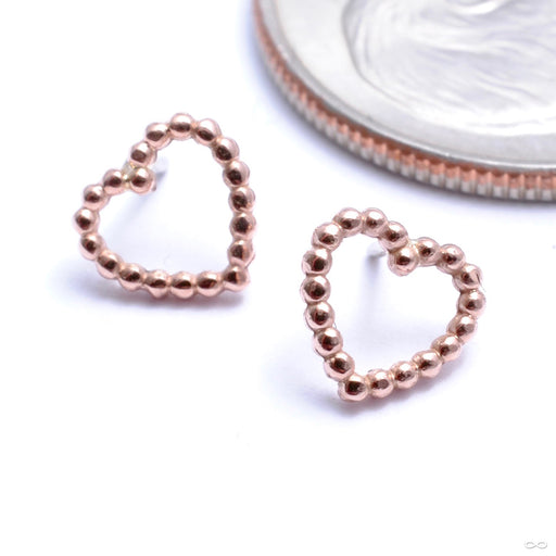 Tiny Love Press-fit End in Gold from Maya Jewelry in rose gold