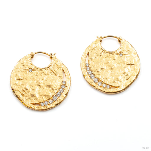The Umbra Earrings from Maya Jewelry in yellow gold