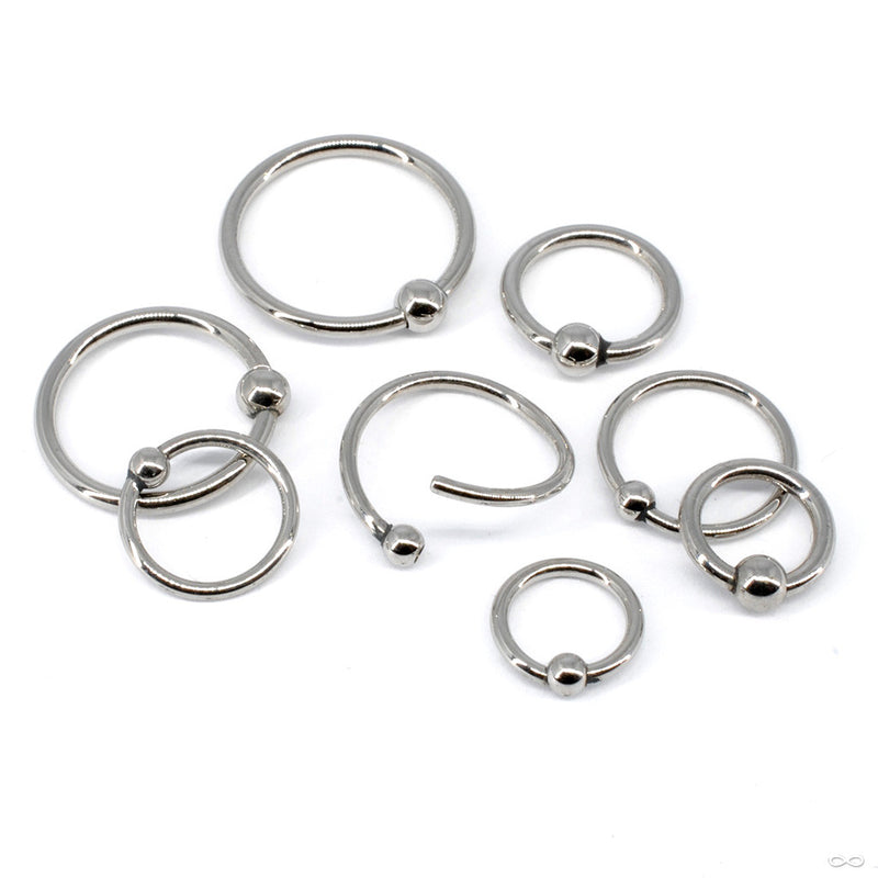 Fixed Bead Ring in Stainless Steel from Anatometal