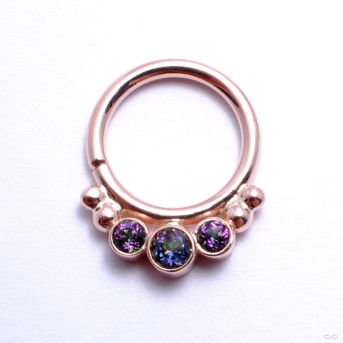 Barra Seam Ring in Gold from BVLA with Mystic Topaz